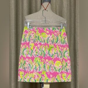 Lilly Pulitzer skirt Millionaires Row pattern - Sz 2 - EUC